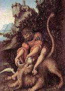 CRANACH, Lucas the Elder, Samson's Fight with the Lion